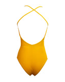 Costume intero a fascia con ricamo laser Raffaella D'Angelo