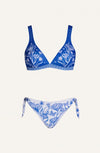 BIKINI BRASSIERE SLIP FIOCCHI STAMPA PRINCIPE AZZURRO PIN-UP STARS