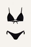 Bikini Triangolo Imbottito Slip Fiocchi Tinta Unita Pin-Up Stars