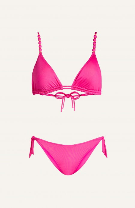 Bikini Triangolo Imbottito Slip Fiocchi Tinta Unita Pin-Up Stars