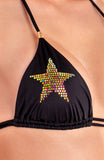 Bikini Triangolo Imbottito Slip Rondine Stella Strass Pin-Up Stars
