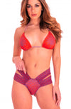 Bikini Triangolo Imbottito Lurex Slip Medio Palma Gotic Pin-Up Stars