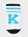 Calza corta unisex spugna lettera "K" Gallo