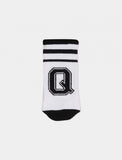 Calza corta unisex spugna lettera "Q" Gallo