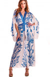 Kimono Viscosa Satin Principe Azzurro Pin-Up Stars |